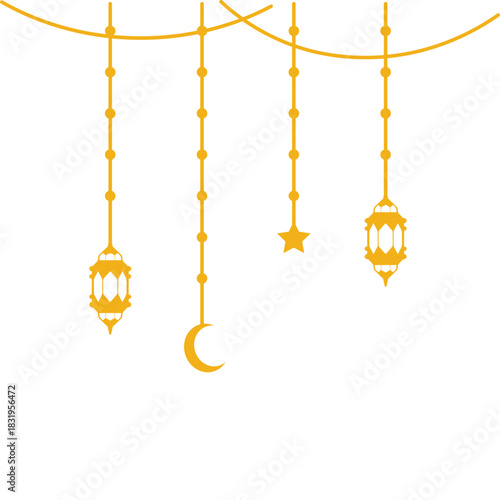 Islamic Hanging Decoration Illustration