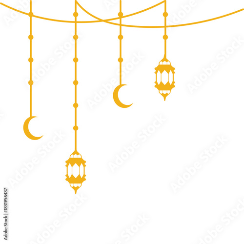 Islamic Hanging Decoration Illustration