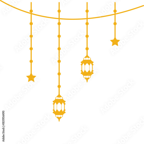 Islamic Hanging Decoration Illustration