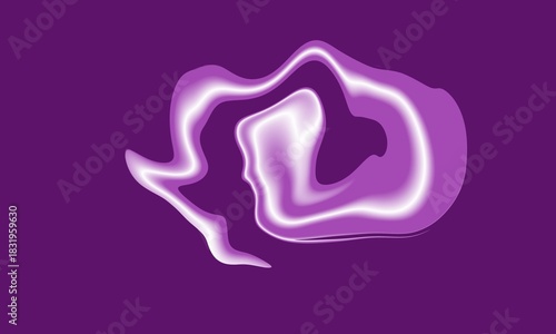 Abstract glowing purple shapes forming fluid motion