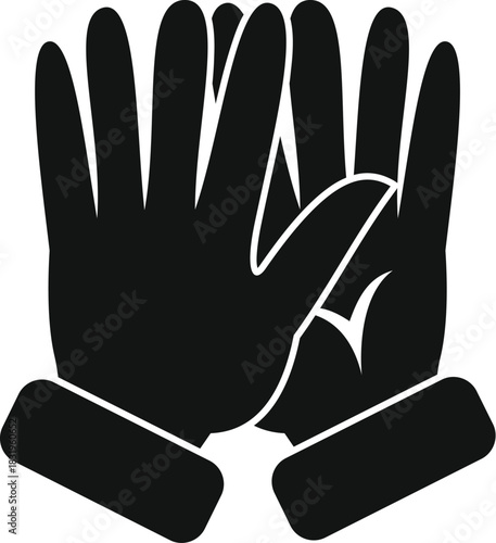 Pair of safety gloves providing hand protection