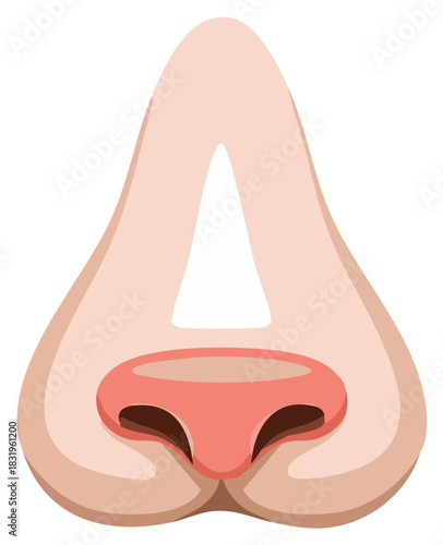 Animal nose mask with pink color and cartoonish style for Halloween