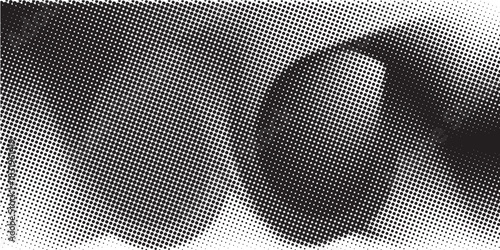 Polka dot wave halftone pattern. Gradient dots background. Modern vector illustration. Abstract curves. Points backdrop. Wavy dotted spotted