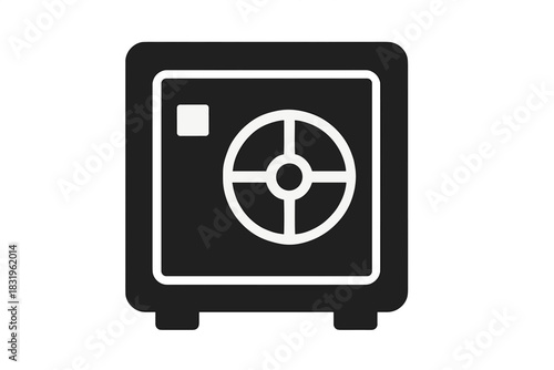 Safe box placed on a white background highlighting security and protection for valuables and important items