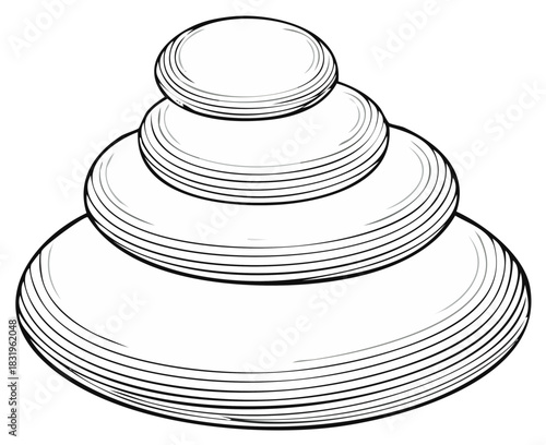 Stacked stones illustration representing balance and harmony