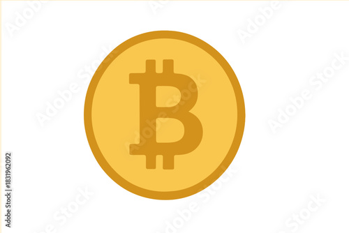 Digital currency representation showing a bitcoin symbol on a simple background design