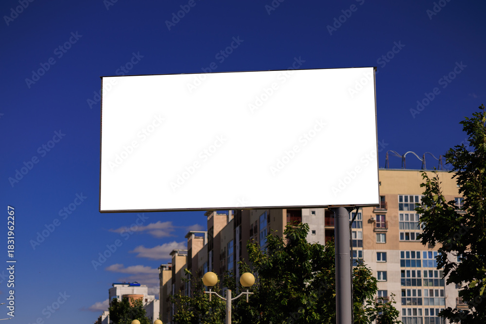 Fototapeta premium billboards on city streets and along roads