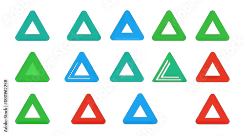 Colorful Triangle Collection with Geometric Variations Free Download Colorful Triangle Collection with Geometric Variations - GFXLoad