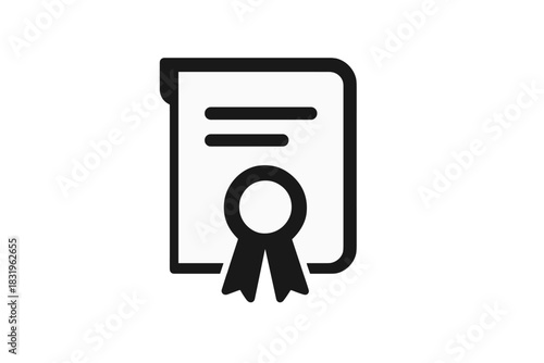 Certificate design featuring a ribbon seal symbolizing achievement and recognition for educational accomplishments