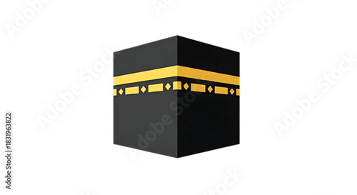 Sacred Kaaba structure, a central point of Islamic pilgrimage and prayer
