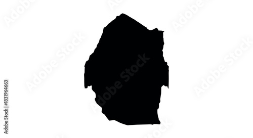 Silhouette of arkansas state map in minimalist design