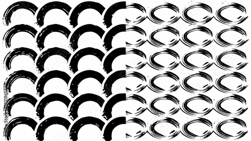 Dynamic flowing pattern with bold brushstrokes, perfect for artistic backgrounds and modern textile designs, conveying energy and a handmade feel