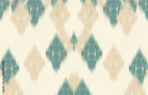 Ethnic abstract ikat art. Aztec ornament print. geometric ethnic pattern seamless  color oriental.  Design for background ,curtain, carpet, wallpaper, clothing, wrapping, Batik, vector illustration.