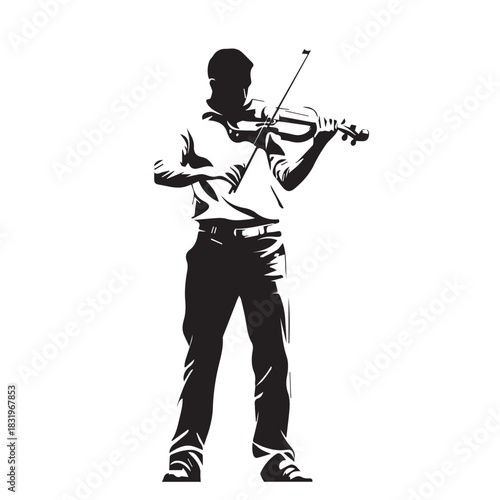 young man playing violin