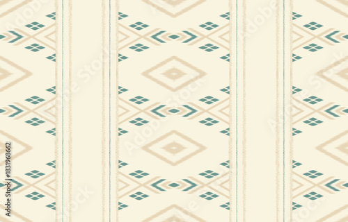 Ethnic abstract ikat art. Aztec ornament print. geometric ethnic pattern seamless  color oriental.  Design for background ,curtain, carpet, wallpaper, clothing, wrapping, Batik, vector illustration.