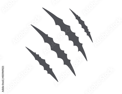 Stylized black tribal claw marks with sharp edges