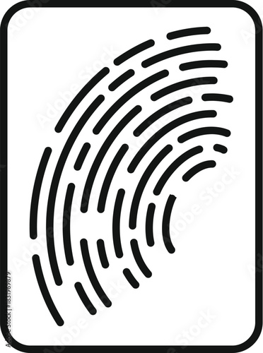 Fingerprint icon representing identity, security, authentication, and biometric authorization