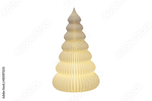 Isolated Glowing Christmas Tree Decoration