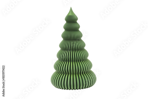 Isolated Green Christmas Tree Decoration