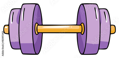 Cartoon Dumbbell Weight for Fitness and Exercise