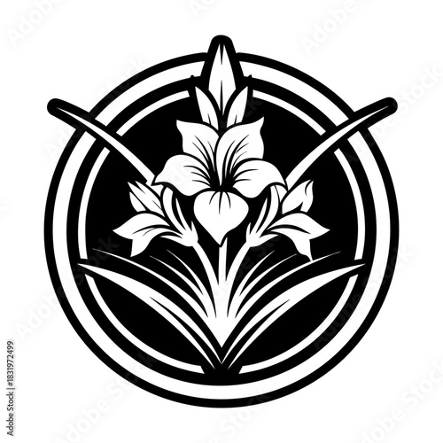 Glyph Style Floral Symbols 
