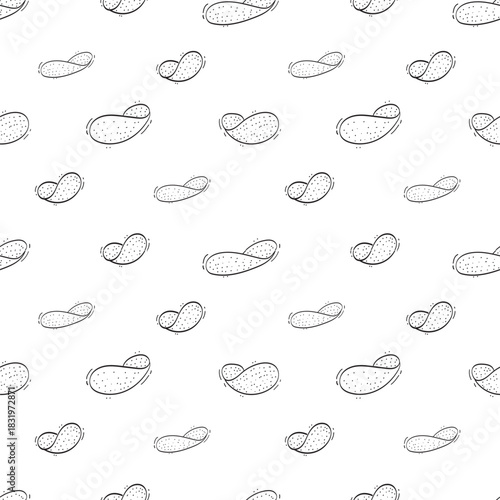 hand drawn chips seamless pattern background