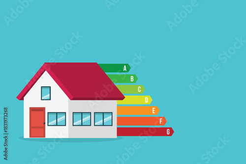 House energy efficiency. Vector illustration	