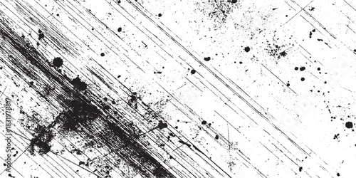 Distressed black sketches line texture. Abstract illustration texture of  particle and dust grain texture or dirt overlay old canvas pattern textured for overlay or screen scratch effect Overlay textu