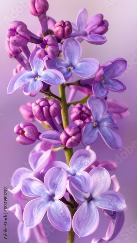 Wallpaper Mural Lilac Bloom - A Close-Up of Springs Delicate Beauty. Torontodigital.ca