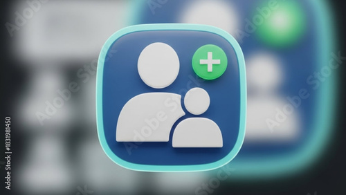 Add new user icon follow friend request social media connection contact member community network button