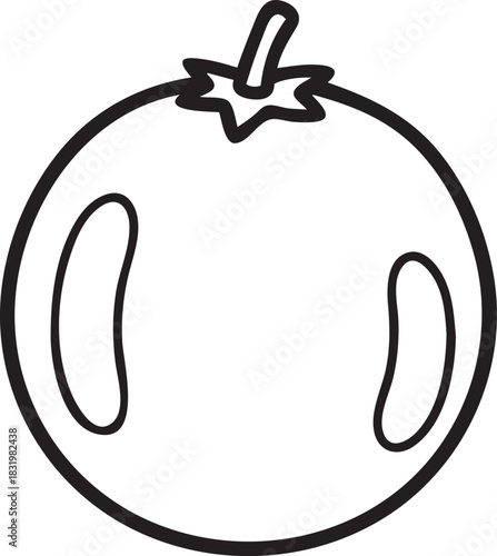 Silhouette of a Sapodilla in Natural Pose on White Background