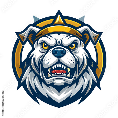 Vector illustration bulldog head mascot