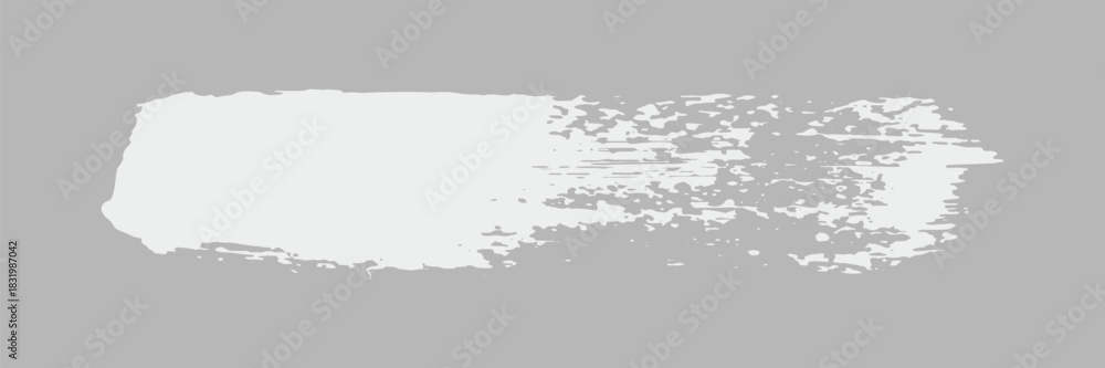 Fototapeta premium Gray brushstroke on a light background. Abstract brushstroke design. Gray paint texture. Artistic brushstroke element. Minimalist brushstroke style. Creative gray brush stroke vector.