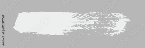Gray brushstroke on a light background. Abstract brushstroke design. Gray paint texture. Artistic brushstroke element. Minimalist brushstroke style. Creative gray brush stroke vector.