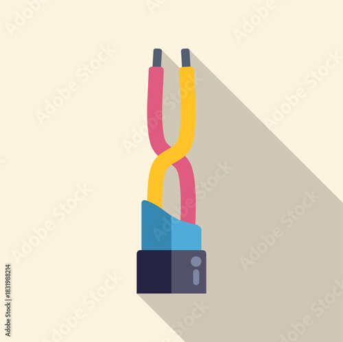 Twisted pair cables exposing colorful wires for data transmission
