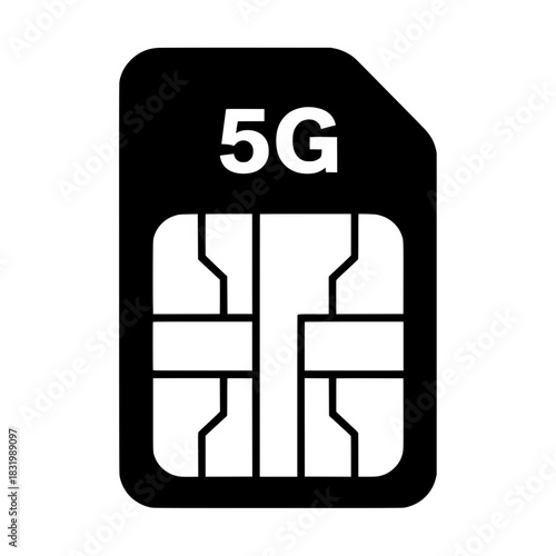 5G SIM Card Icon (Vector)