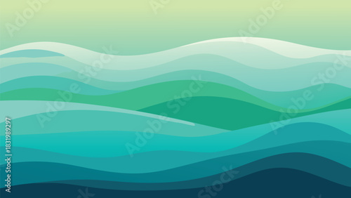 Serene blue green gradient background with an airy aquatic feel suitable for banners and advertisements