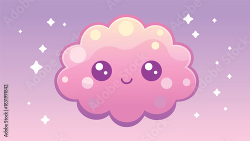 Soft lilac pink dreamy gradient banner with kawaii aesthetic and pastel colors