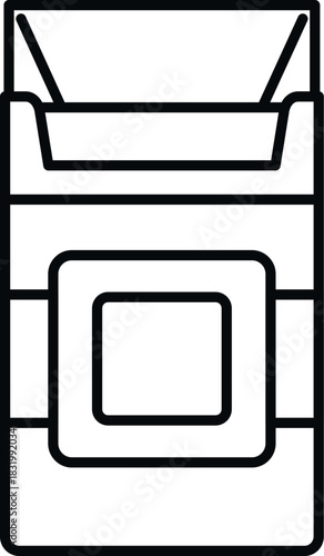 Open tobacco cigarette pack icon displaying the product packaging