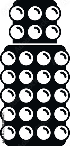 Black and white pop it bottle shape fidget toy releasing stress
