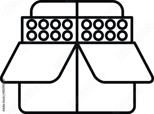 Open cardboard box showing packaged products, representing delivery and shipping