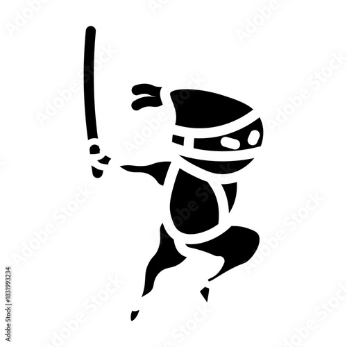 Sneak Attack Vector Glyph Icon Design