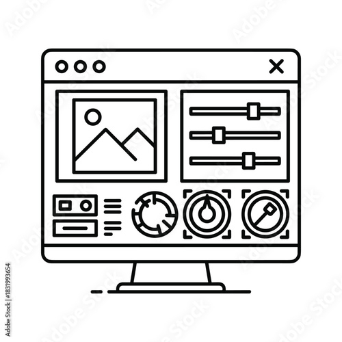Digital Photo and Video Editing Software Interface Icon