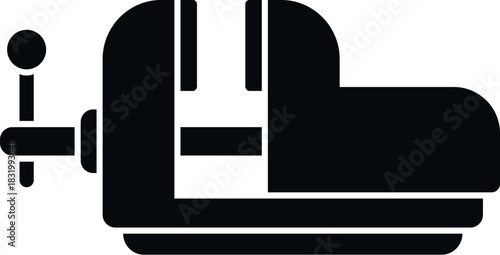 Vise icon illustrating a workbench clamping tool