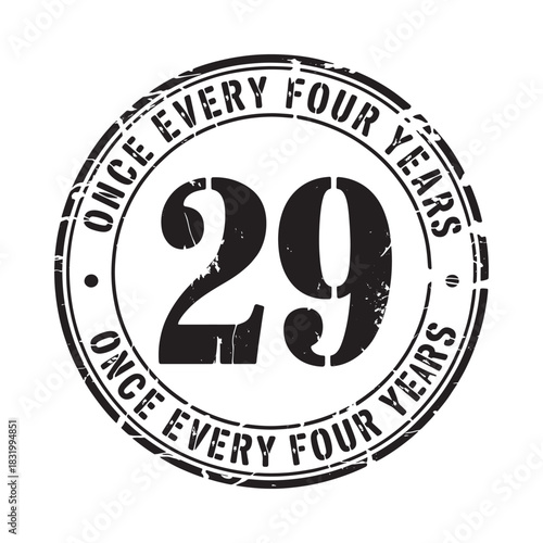 Once every four years 29 stamp design