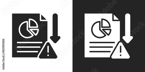Threats Icon In Black And White Glyph Style