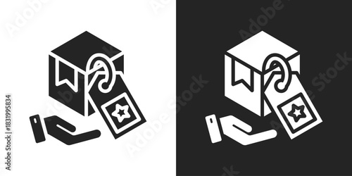 Brand Icon In Black And White Glyph Style