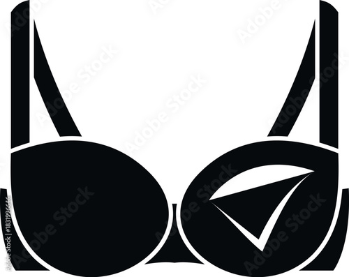 Bra icon representing underwear, fashion, woman's clothing, and support
