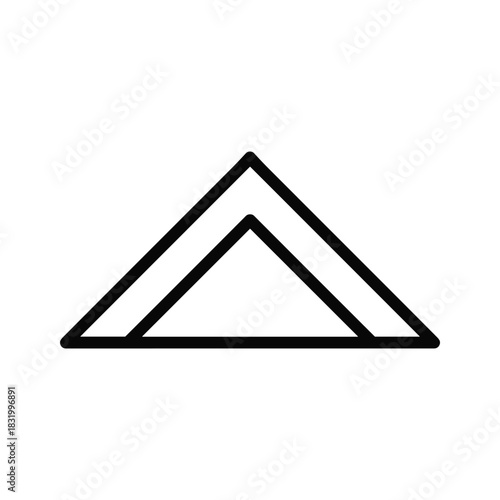 Folded Napkin Icon or Abstract Triangle Symbol