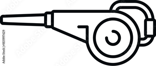 Leaf blower outline icon showing a common garden tool